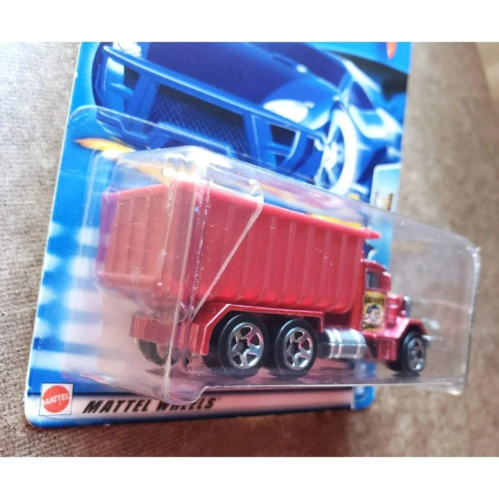 2003 Hot Wheels PETERBILT DUMP TRUCK Red #159 WORK CREWSERS 5/10 ZAMAC Big Ed's